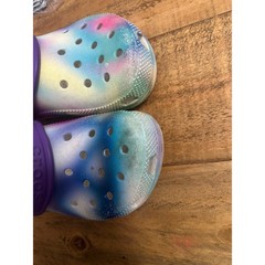 Kids Crocs Classic Clog Tie Dye Purple Blue Yellow Pink Size 2