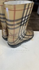 Burberry Kids Nova Check Rain Boots EU 27 / US 10C Made in Italy Plaid Rubber