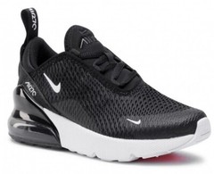 NIKE AIR MAX 270 (PS) BLACK / WHITE PRE SCHOOL AO2372 001