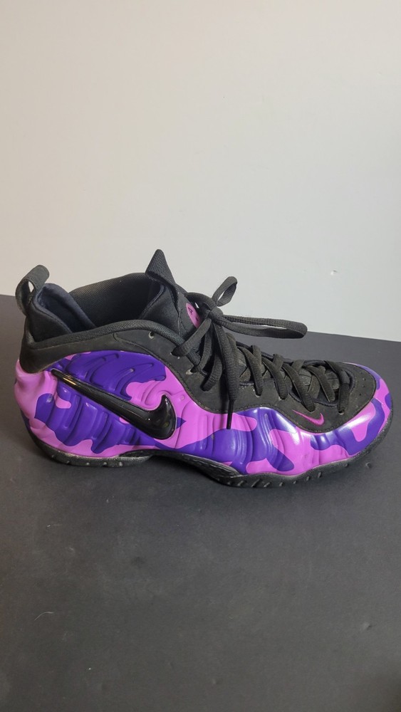 Nike Little Posite One GS Hyper Violet Camo Size 9Y (624041-012) Right Shoe Only