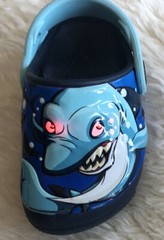 CROCS FUNLAB LED Lights Shark Blue SANDALS – Size: C3