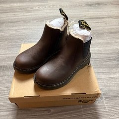 NIB Dr Martens 2976 Leonore J Dark Brown Lined Chelsea Boots Youth Size 13