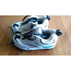 Heelys Athletic Roller Shoes 9120 White/Black/Light Blue Size 1 Youth NO WHEELS