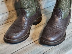 Youth Durango Green Cowboy Western Boots Size 1 Youth BT206