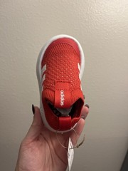 Adidas Bubblecomfy I Toddler Sneakers Size 6K Red White Knit Slip-On Shoes NWT