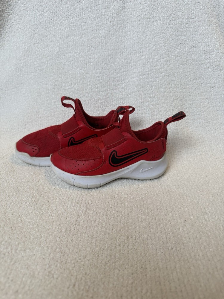 Nike Kids Flex Runner Red 10C Slip On Light Weight Breathable No Lace