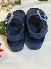 Unisex Kids Blue Sandals Adjustable Buckle Strap Open Toe Synthetic US 5/6