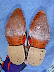 PATCHWORK LEATHER~KIDS COWBOY BOOTS~COLORFUL~WESTERN SQUARE TOE~HECHO EN MEXICO!