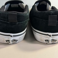Vans Classic Snake Skin Canvas Suede Black & White Slip on Shoe Sz 6 Missy Kid