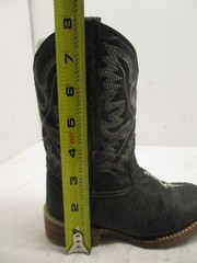 Innovation Kids Size 9 Black Stingray Print Leather Square Toe Cowboy Boots