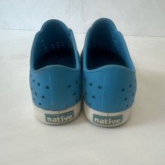 Native Kids US 3 Blue/White Low Top Slip-On Casual Shoes Round Toe
