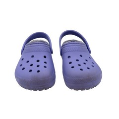 Crocs Kids Classic Lined Clogs Purple Fleece Warm Comfort Shoes C9