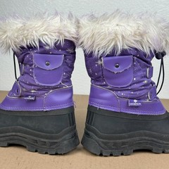 Kids Dream Pairs KSNOW Purple Celestial Winter Snow Boots Size 2 – Frayed Seam