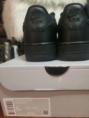 Nike Air Force 1 LE Low Triple Black Big Kids FV5951-001 Size 5 NIB
