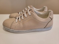 Dolce & Gabbana beige leather logo trainers size 32EUR/kids‘ 1US
