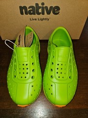 Native Kid’s Sz C9 Palm Green/Pickle Green Robbie Sugarlite Slip-On Shoes $65