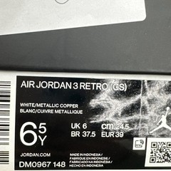 Nike Air Jordan 3 Retro GS Washington WizardS DM0967148 Size US6.5Y UK6 EUR39