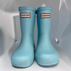 Hunter Kids First Classic Rain Boots Sky Blue Rubber Size 7 Toddler 8 Toddler