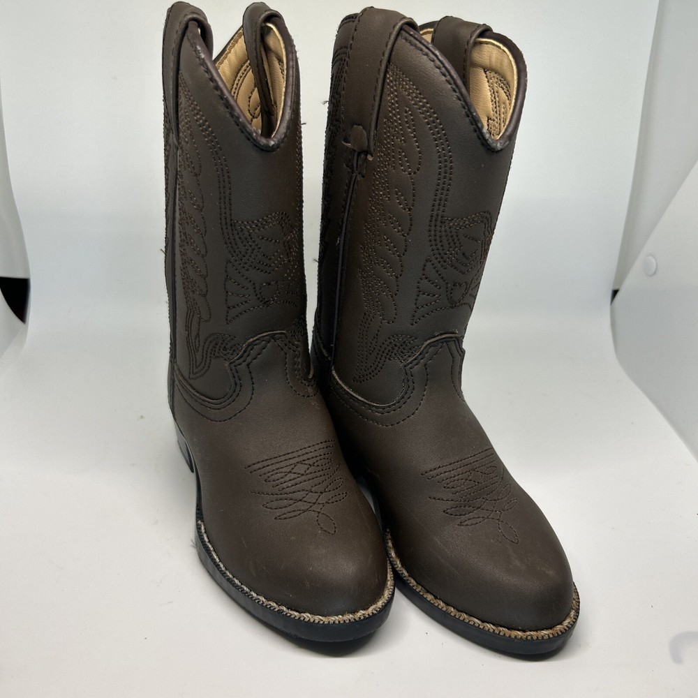 Durango Eagle Western Cowboy Boots BT804 Kid’s Size 8.5 D US Brown Rodeo