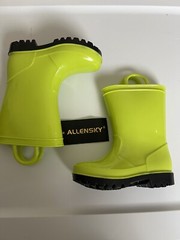 ALLENSKY Kids Rain Boots with Easy-on Handles Infant Size 5
