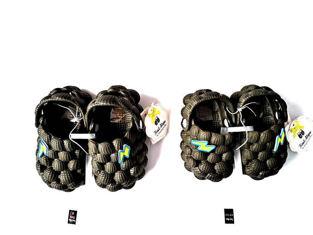 Lot of 2 Pair of First Steps By Stepping Stones Faux Croc-Dk. Green-Sizes 4 & 6