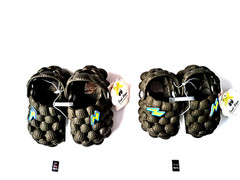 Lot of 2 Pair of First Steps By Stepping Stones Faux Croc-Dk. Green-Sizes 4 & 6