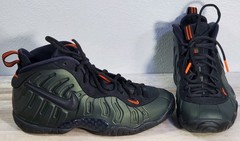 Nike Air Foamposite Pro Mid Sequoia Black Suede (644792-300) Shoes Size 6Y (GS)