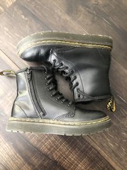 Dr Doc Martens Air Wair Boots Kids Size 12 Punk Goth ZAVALA J