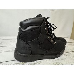 Timberland Kids Field Boots Size 2Y Black Lace Up Outdoor Hiking Style
