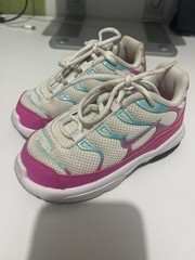Nike Air Max Plus Toddler Sneakers White pink Blue Shoe Size 8C