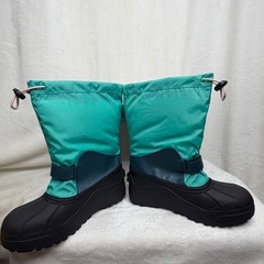 NWT Columbia Snow Boots Kids Size 7 Teal Black Waterproof Insulated BY1324-454