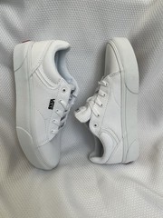 Vans Seldan Platform Canvan Sneakers Kids Size 3, 4- White