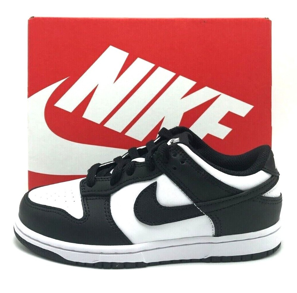 *NEW* Pre-School Kids Nike Dunk Low (PS) White/Black (CW1588 100), Sz 1.0