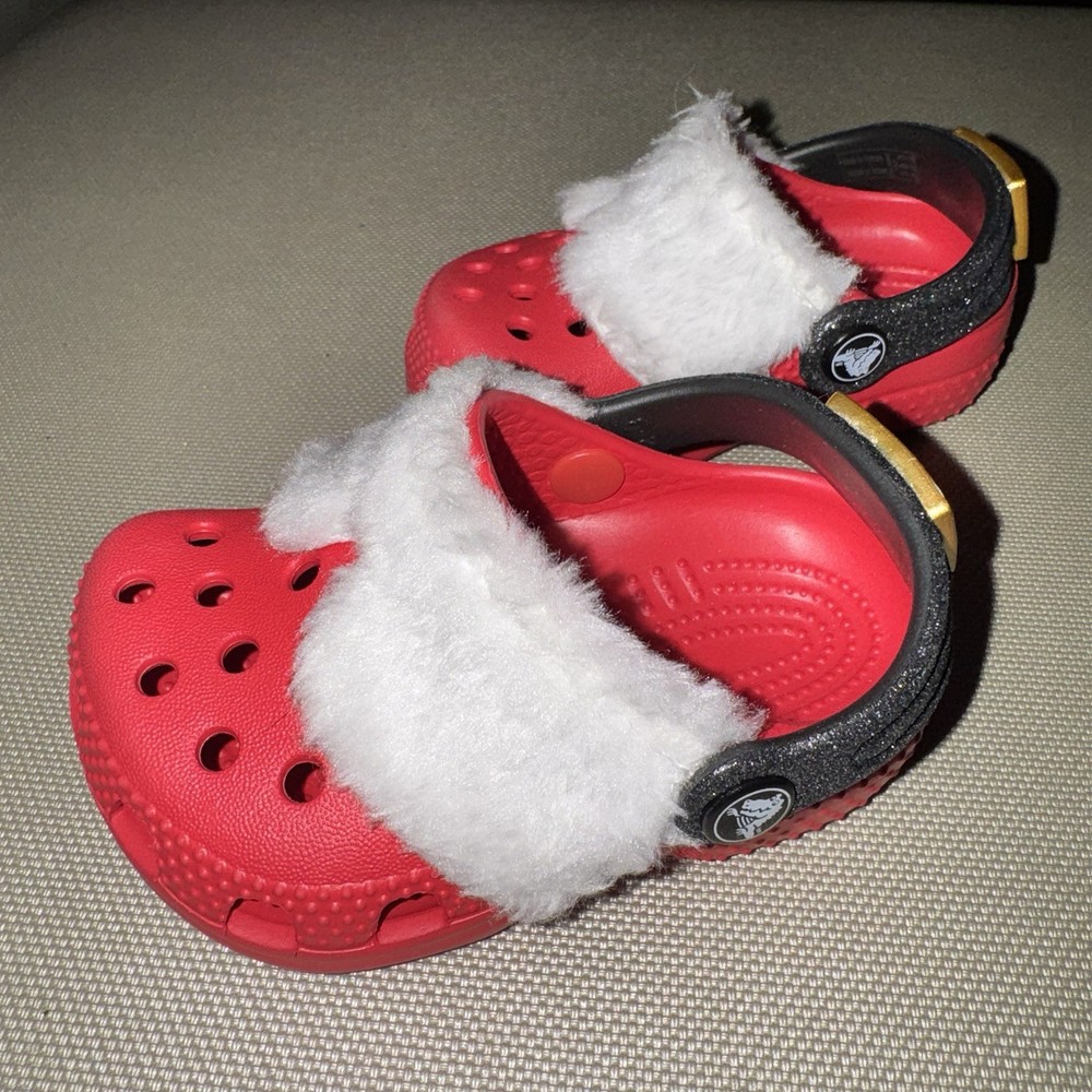 Crocs little Santa Classic Lined Clog infant Child size c4