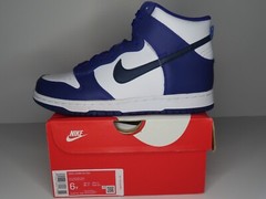 NIKE DUNK HIGH WHITE / MIDNIGHT NAVY GS