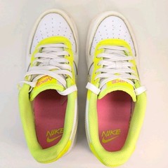 Nike Air Force 1 Low LV8 White Volt Pink Glow Iridescent GS 6Y Sneakers