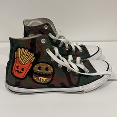 Converse camouflage camo Junior Size US 5 UK 4,5 EU 37,5 burger and fries 🍔🍟