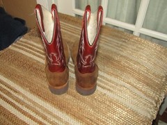 Cody James BSC1889 Burgundy Leather Pull On Square Toe Western Boots Youth 3 D