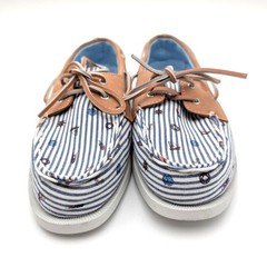 Sperry Authentic Original 2-Eye Boat Shoe Kids‘ Nautical Print Size US4M EU36