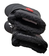 WONDER NATION Black Rain Snow Boots Non-slip Hook & Loop Closure Toddler Sz: 8