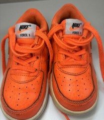 Nike Air Force 1 Size 7C AV6141-800 Just Do It Sneakers Shoes Orange Classic AF1