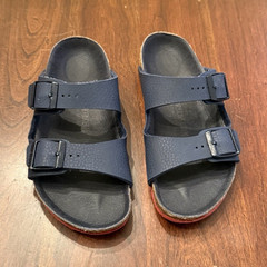 Birkenstock Arizona Kids Blue Two-Strap Buckle Slide Sandals EU 31 US 13