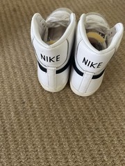 Nike Blazer Mid 77 White/Black Unisex Kids 7.5Y Leather Mid Top CZ1055-100
