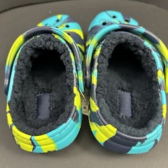 CROCS Classic Lined Clog – Blue Marble Multicolor – Various Little Kids Sizes