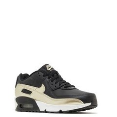 Nike Air Max 90 LTR GS Black Metallic Gold Star Kids Youth Shoes CD6864-008 New