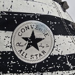 Converse All*Star Junior 6 American Flag Hi-top Stars Stripe Black White Chucks