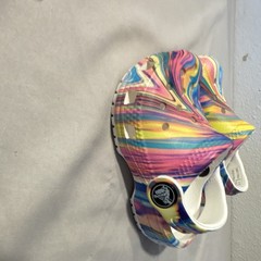 Crocs Classic Clog Unisex Kids US 4 Multicolor Swirl Slip-On Adjustable Strap