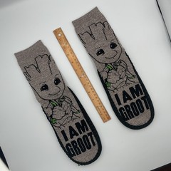 Marvel Groot Slipper Socks Size 4-5 Unisex Youth Women Cute Soft House Shoes