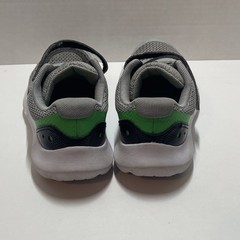 Under Armour Gray/Green Unisex Kids Low Top Sneaker Hook & Loop US 1.5Y