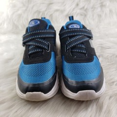 ATHLETIC WORKS Black Blue white Light Up Casual Shoes Youth Size US 2 EUR 33.5